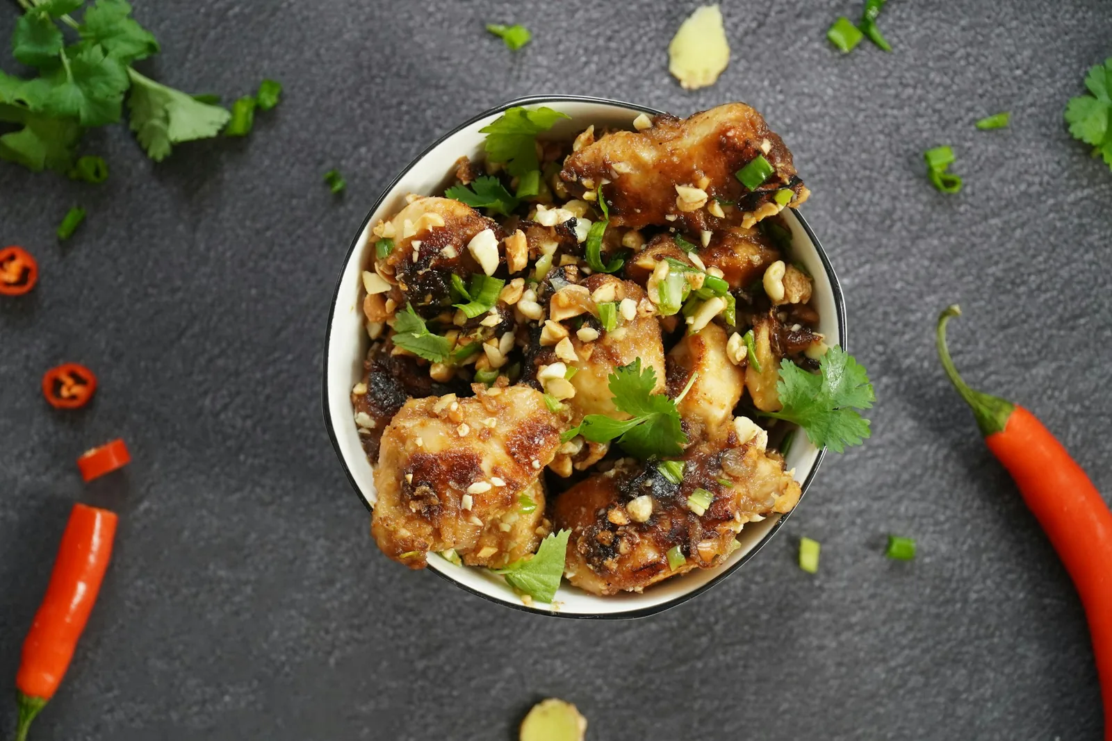 Chicken wings tossed in sauce