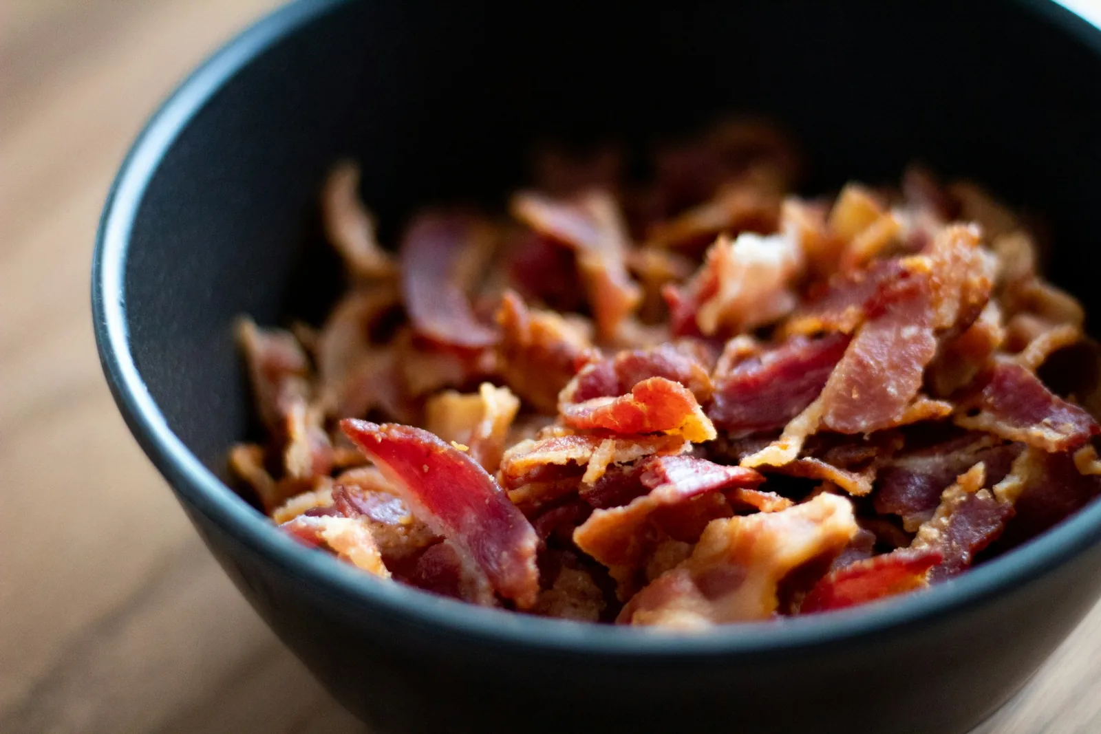 Bacon cut into small pieces