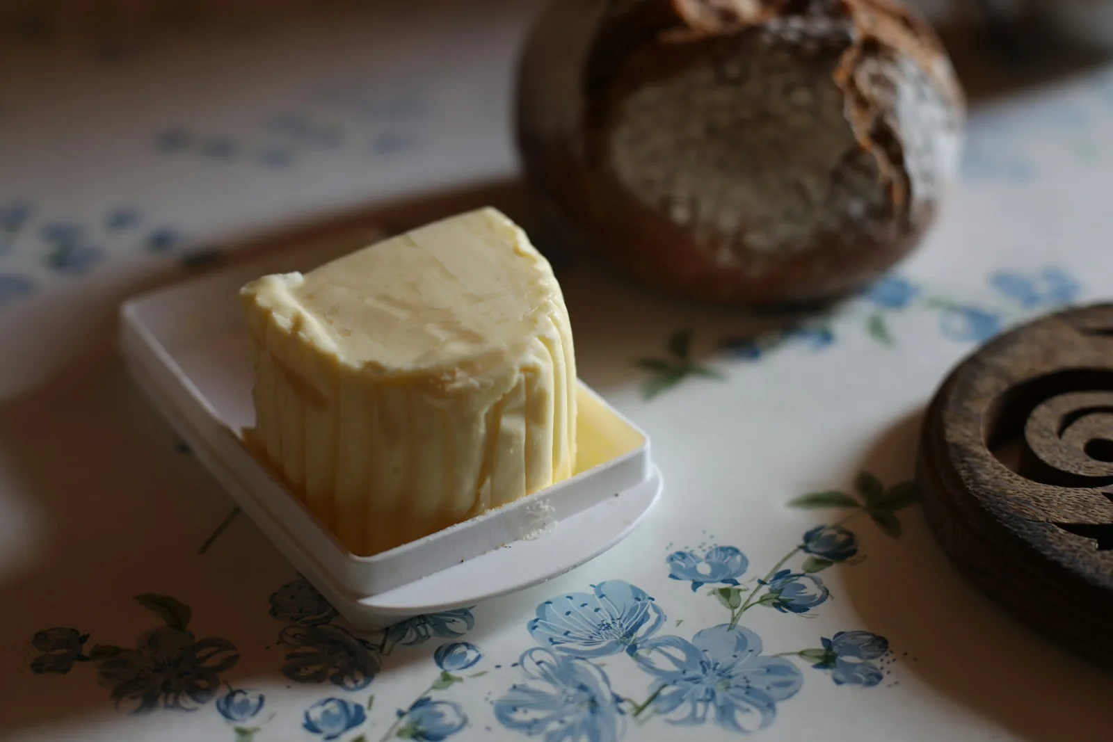 Bread and butter on a plate