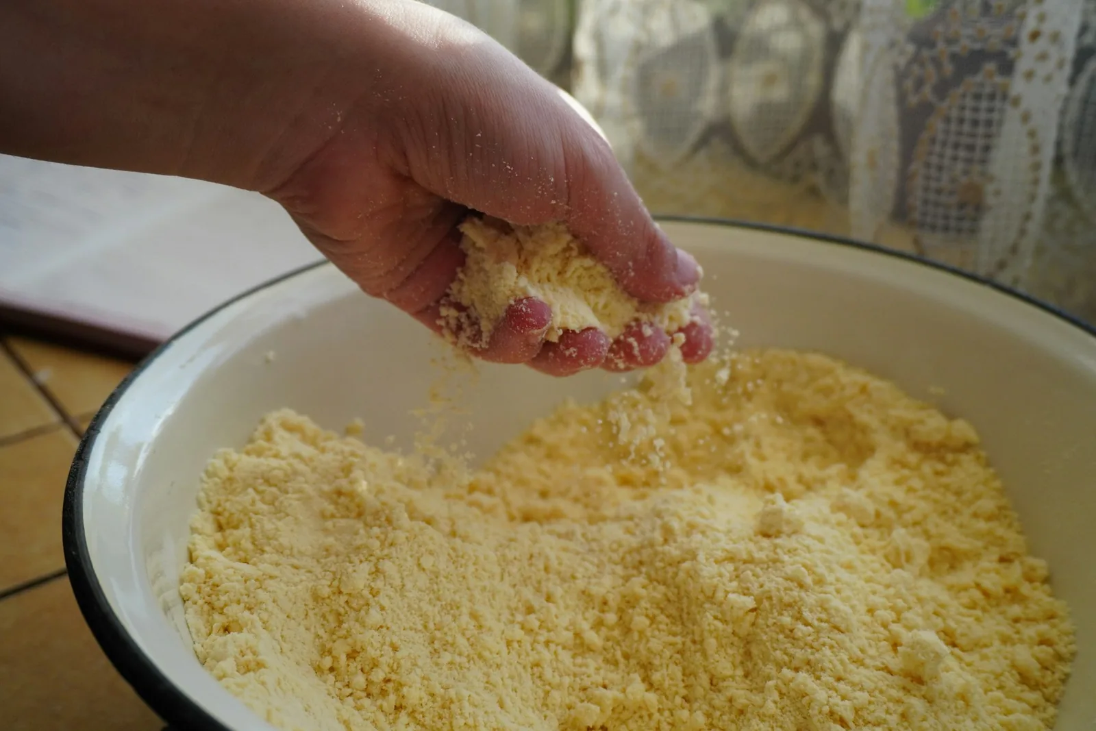 Breadcrumb coating in a bowl