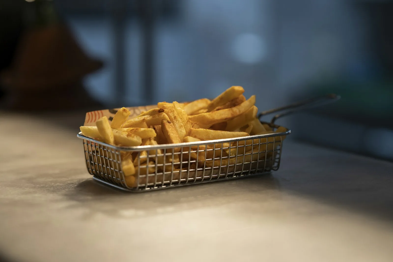 Fried food in warm light