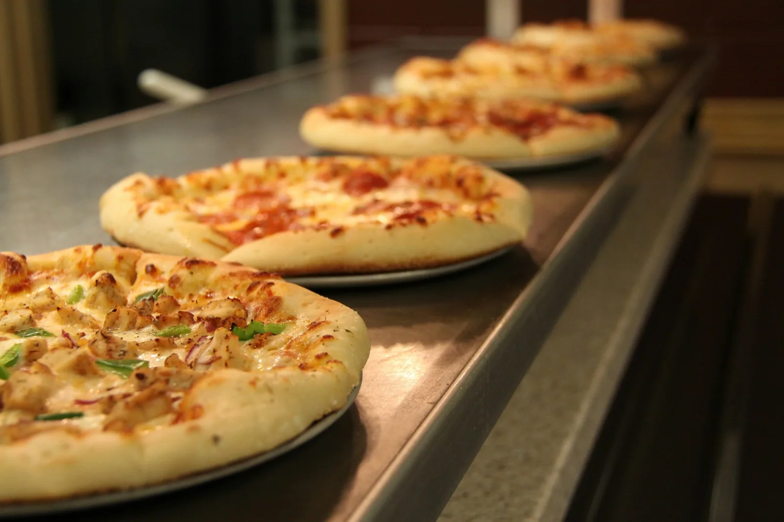 A hot pizza