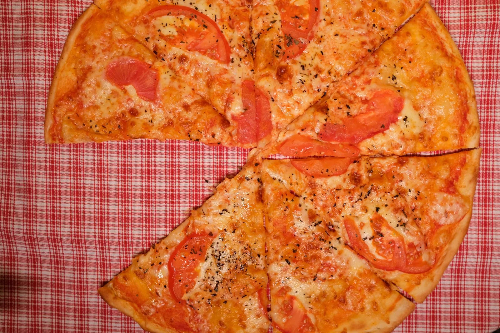 A pizza fresh from the oven