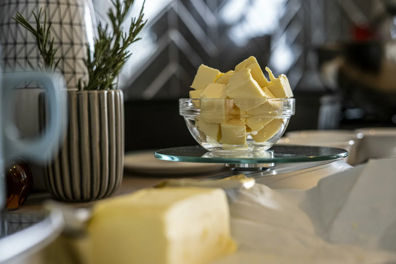 Herb butter in a small bowl