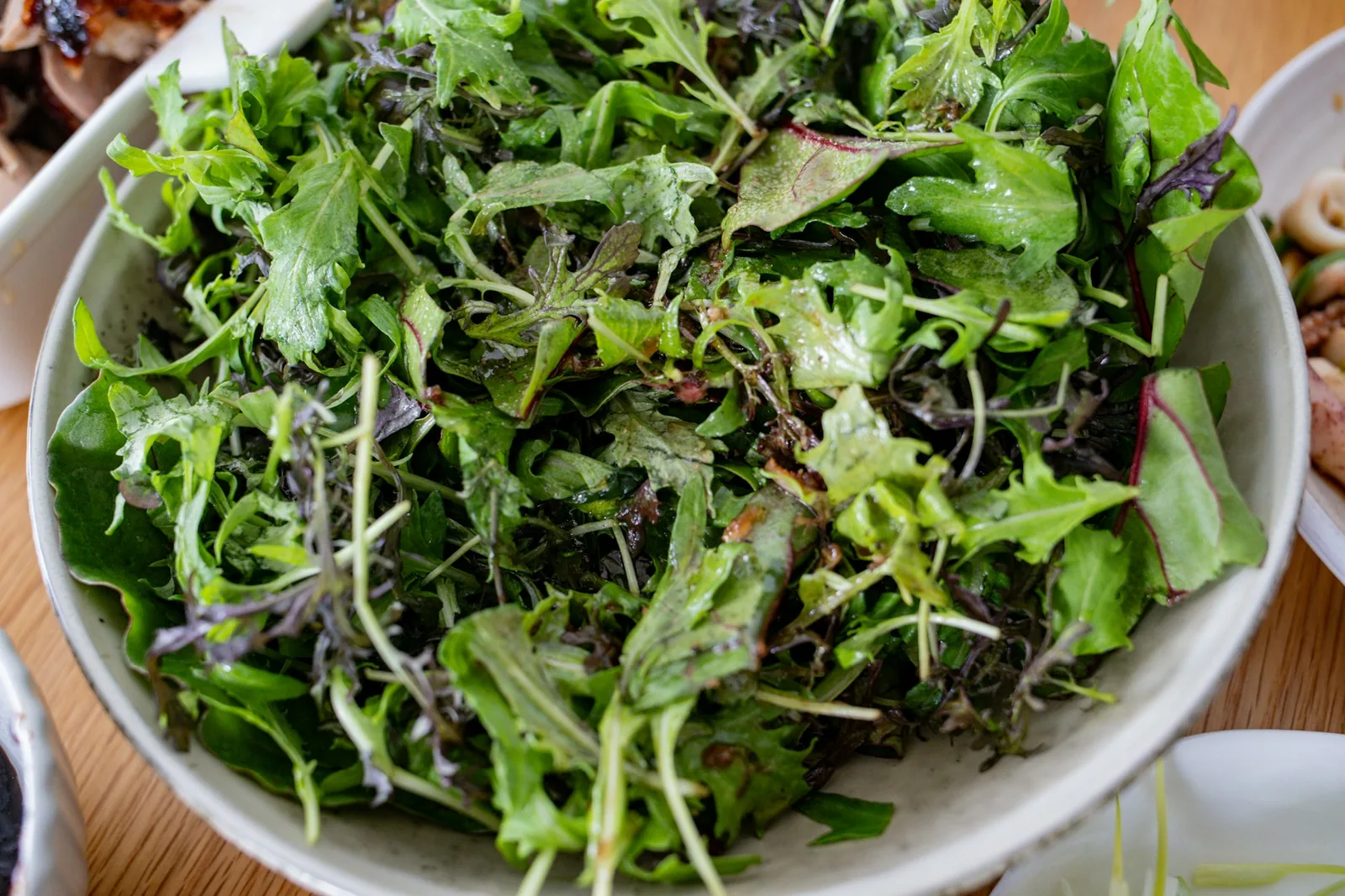 Fresh green salad leaves