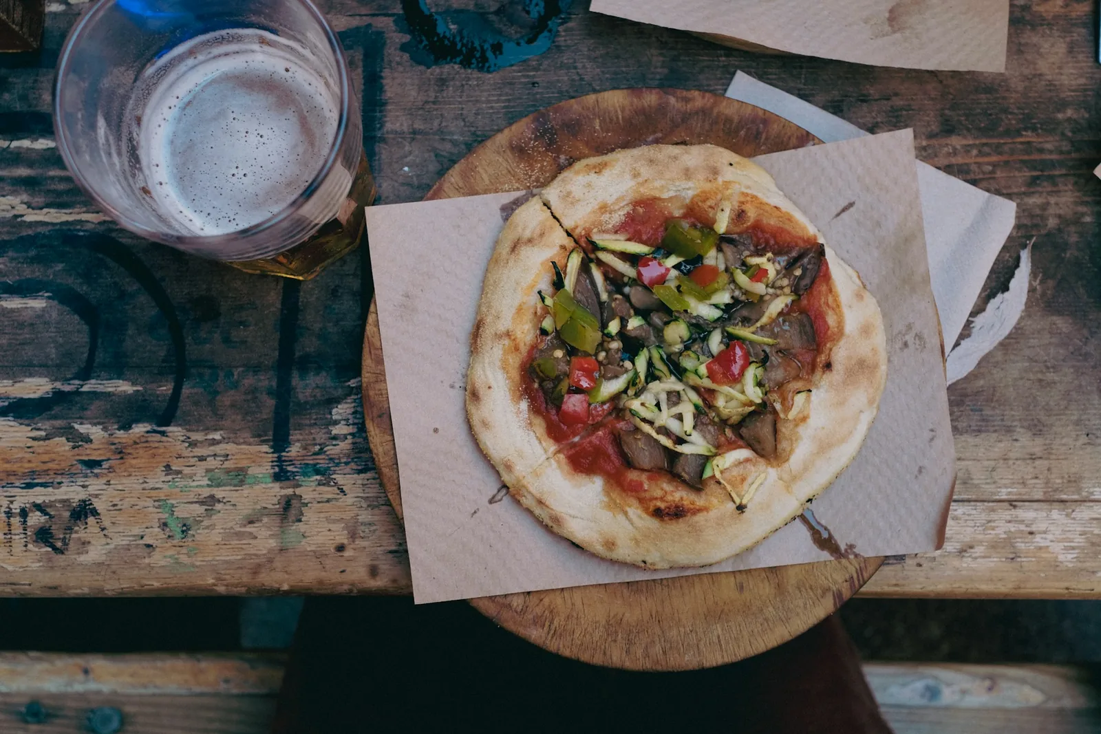 Pizza shared on a table