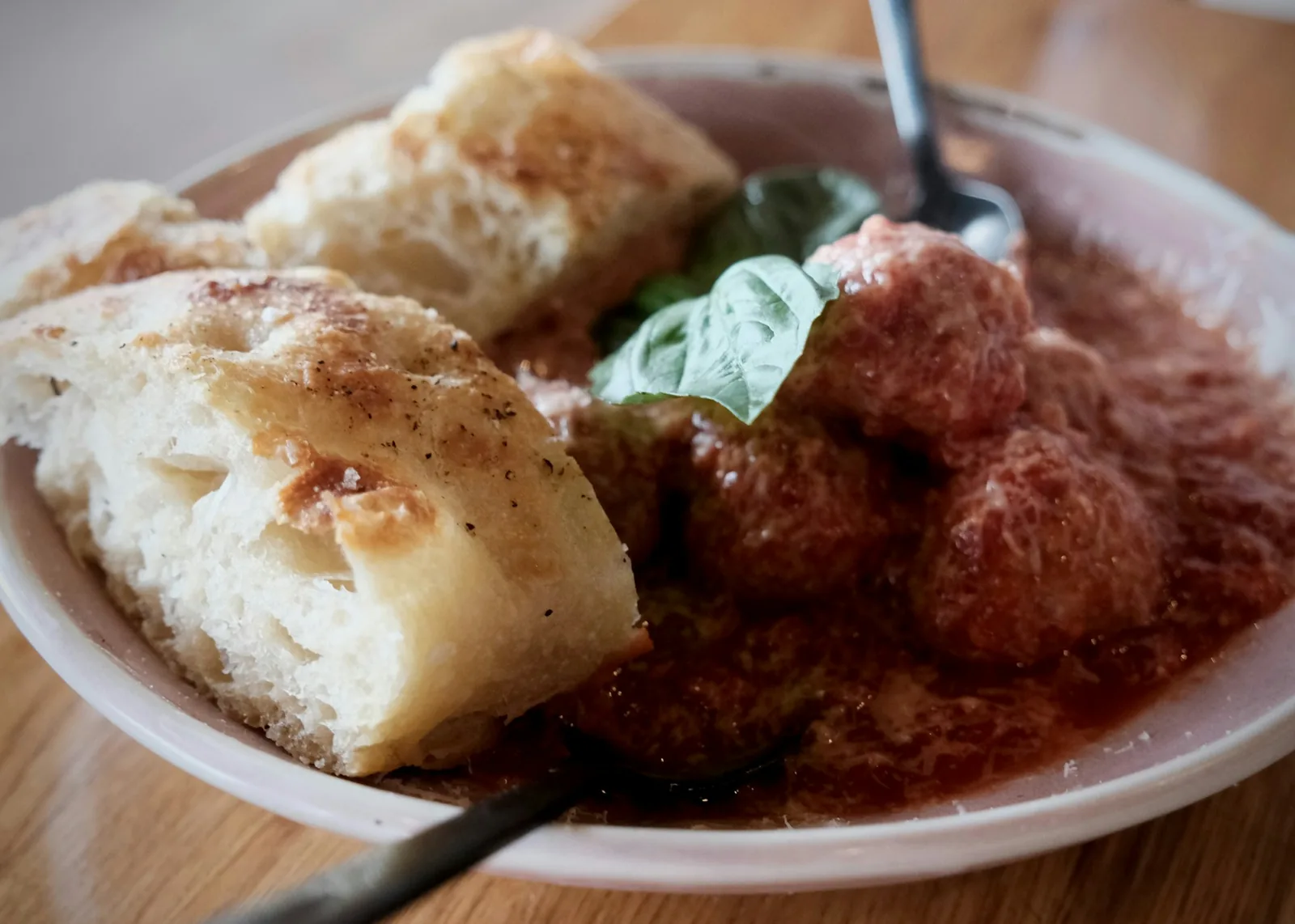 Meatballs in warm light