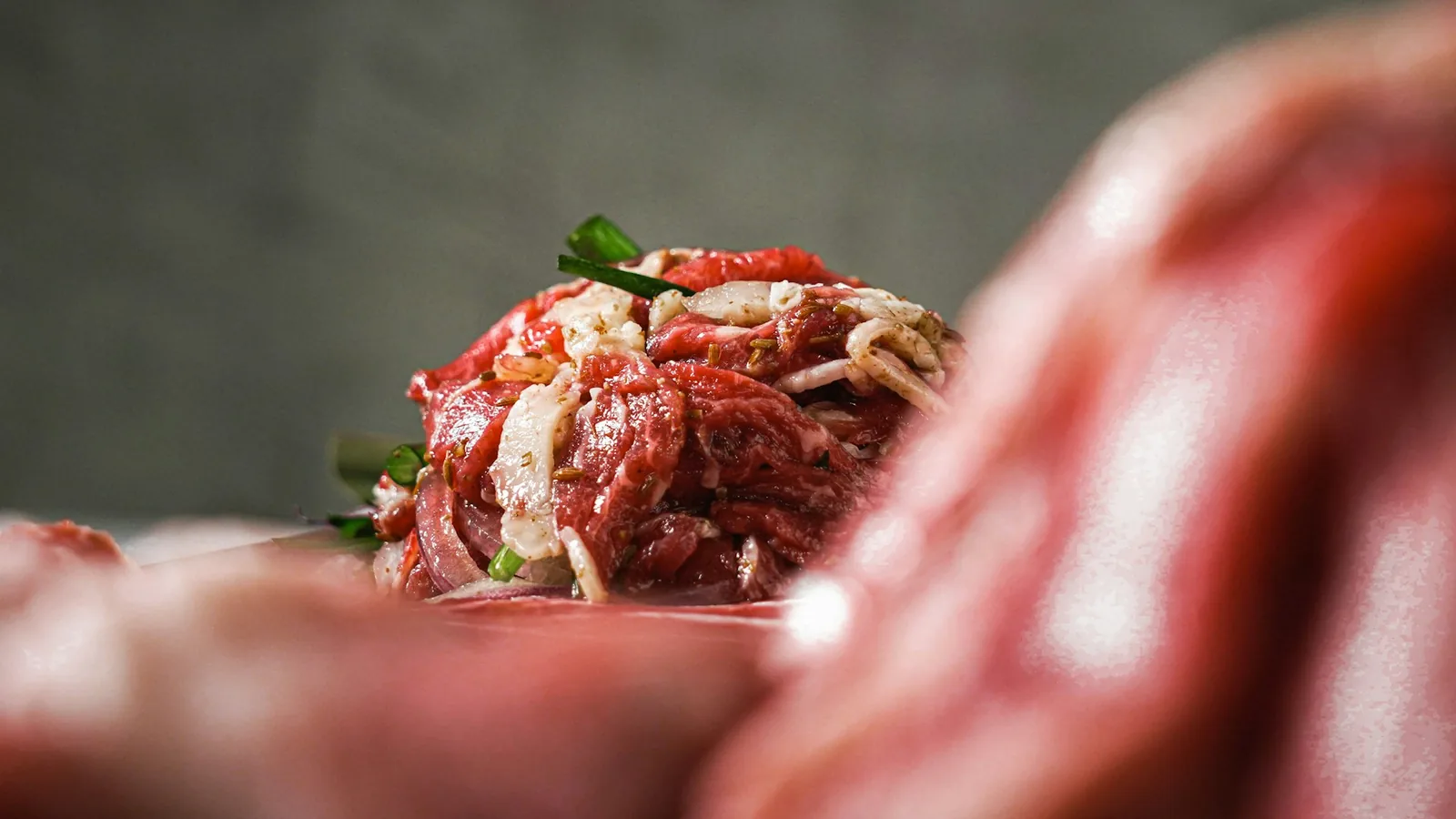 Raw ground beef