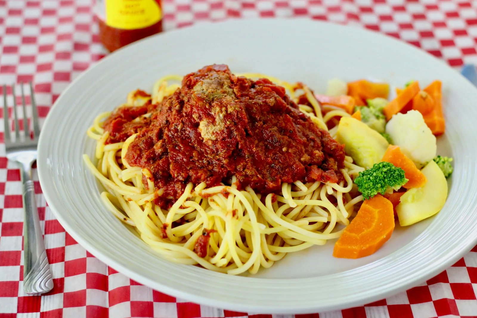Spaghetti and meatballs