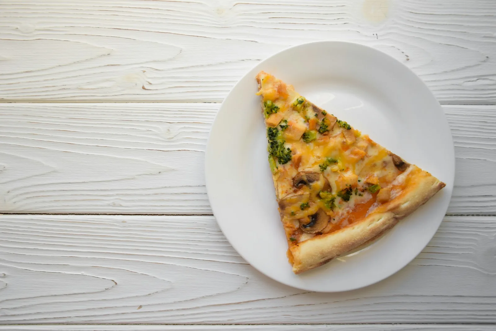 A single slice on a plate
