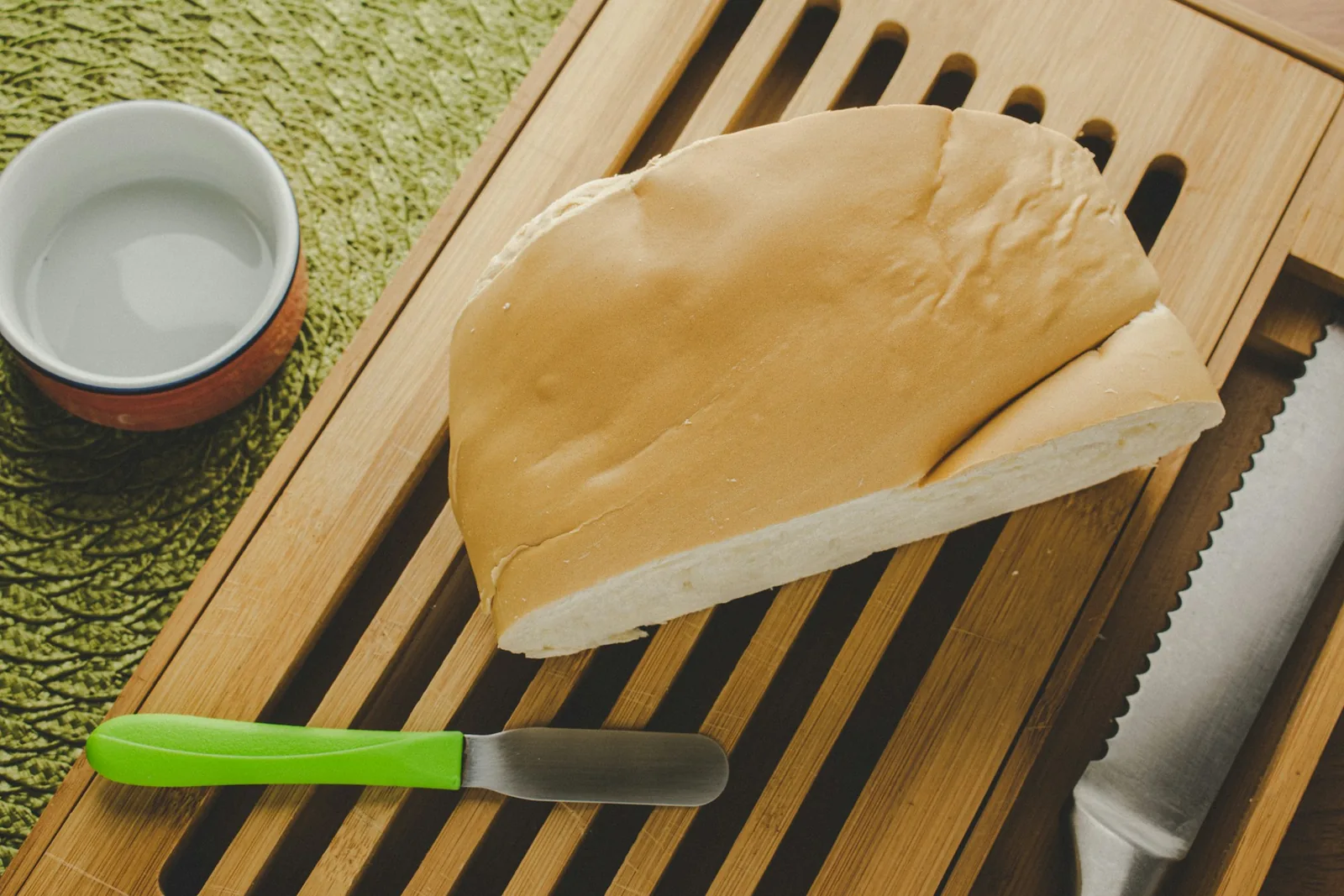Butter spread onto bread