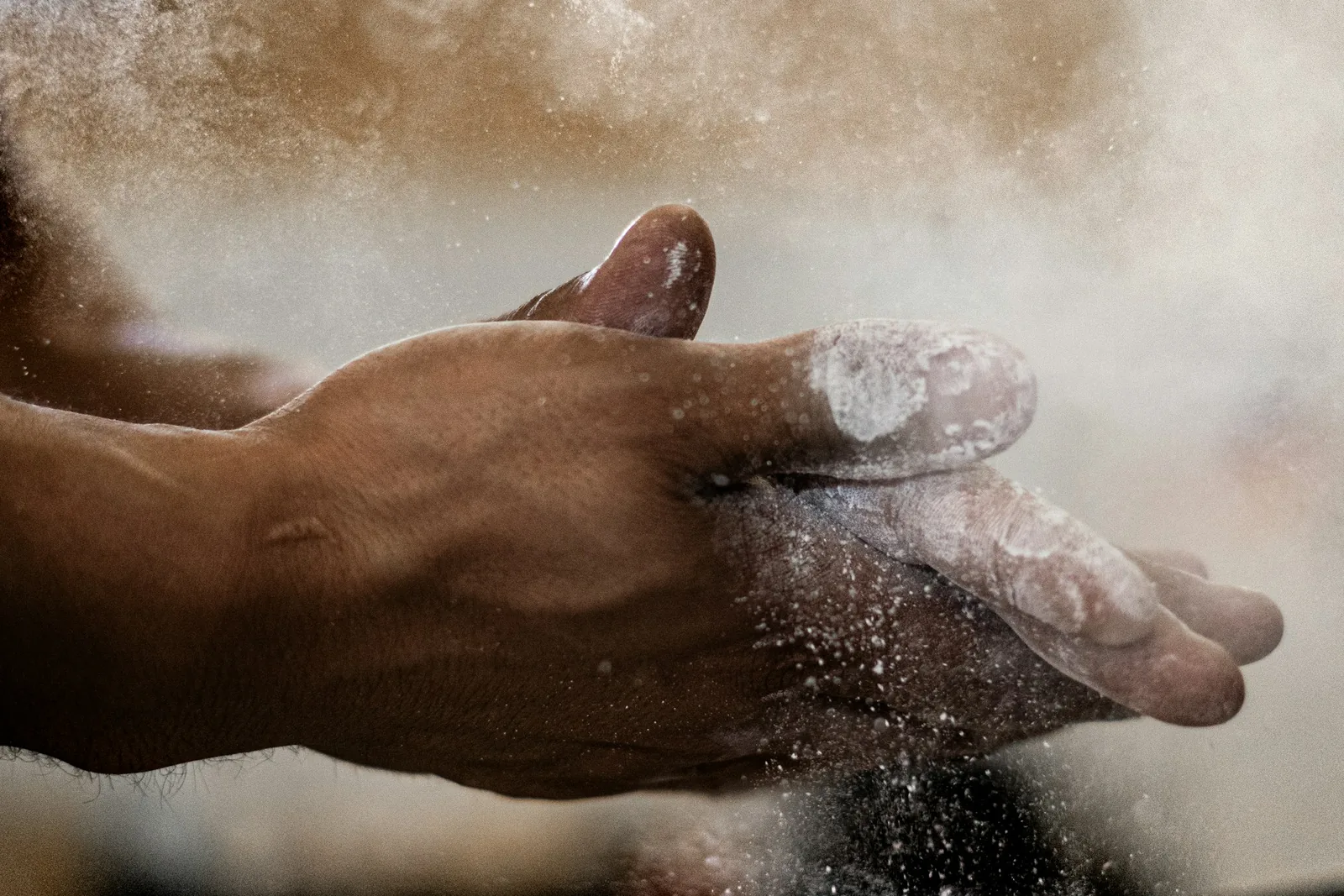 Kneading dough by hand