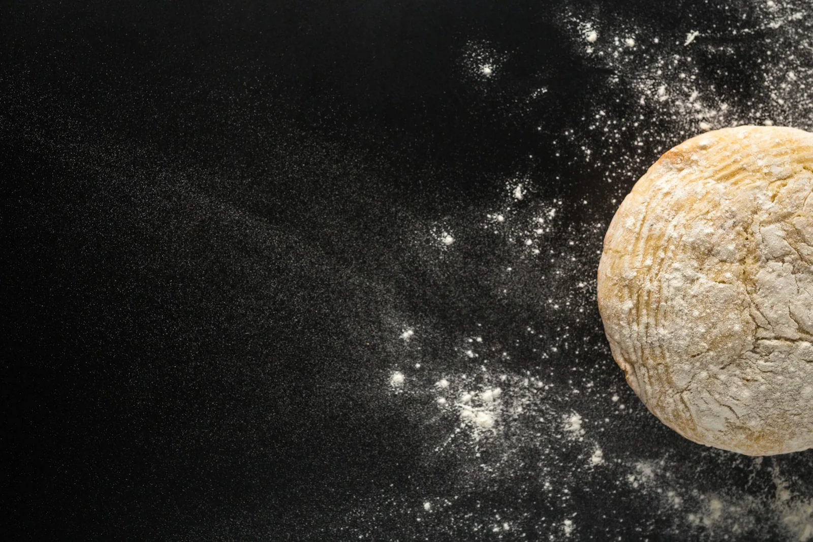 Dough dusted with flour