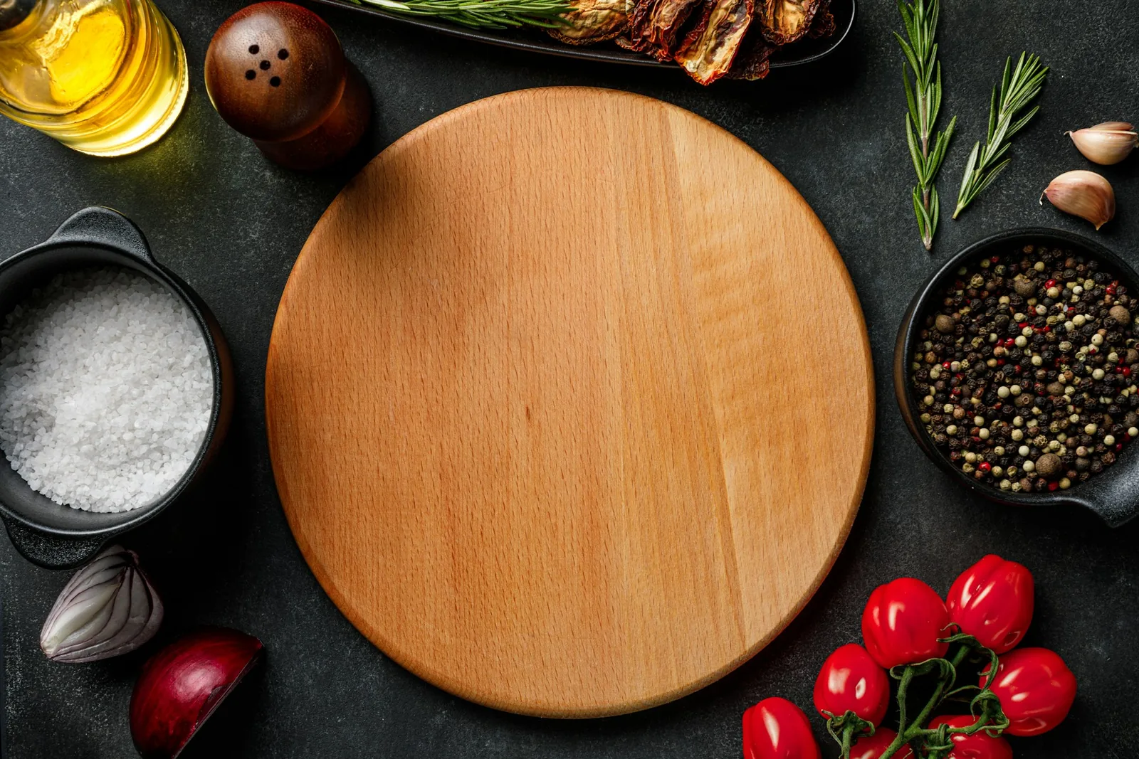 Herbs and spices laid out