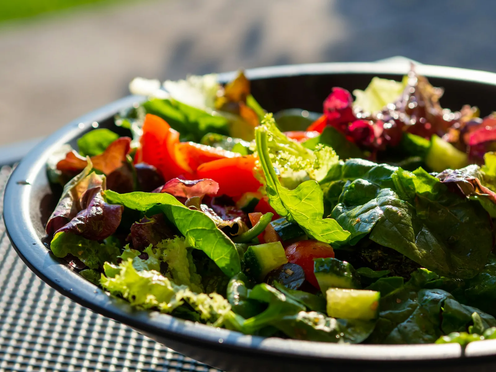 A fresh green salad in a bowl