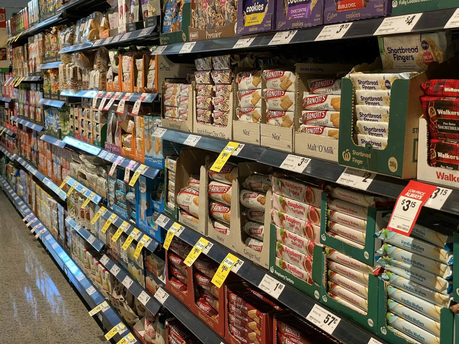 Food wrapped and stored