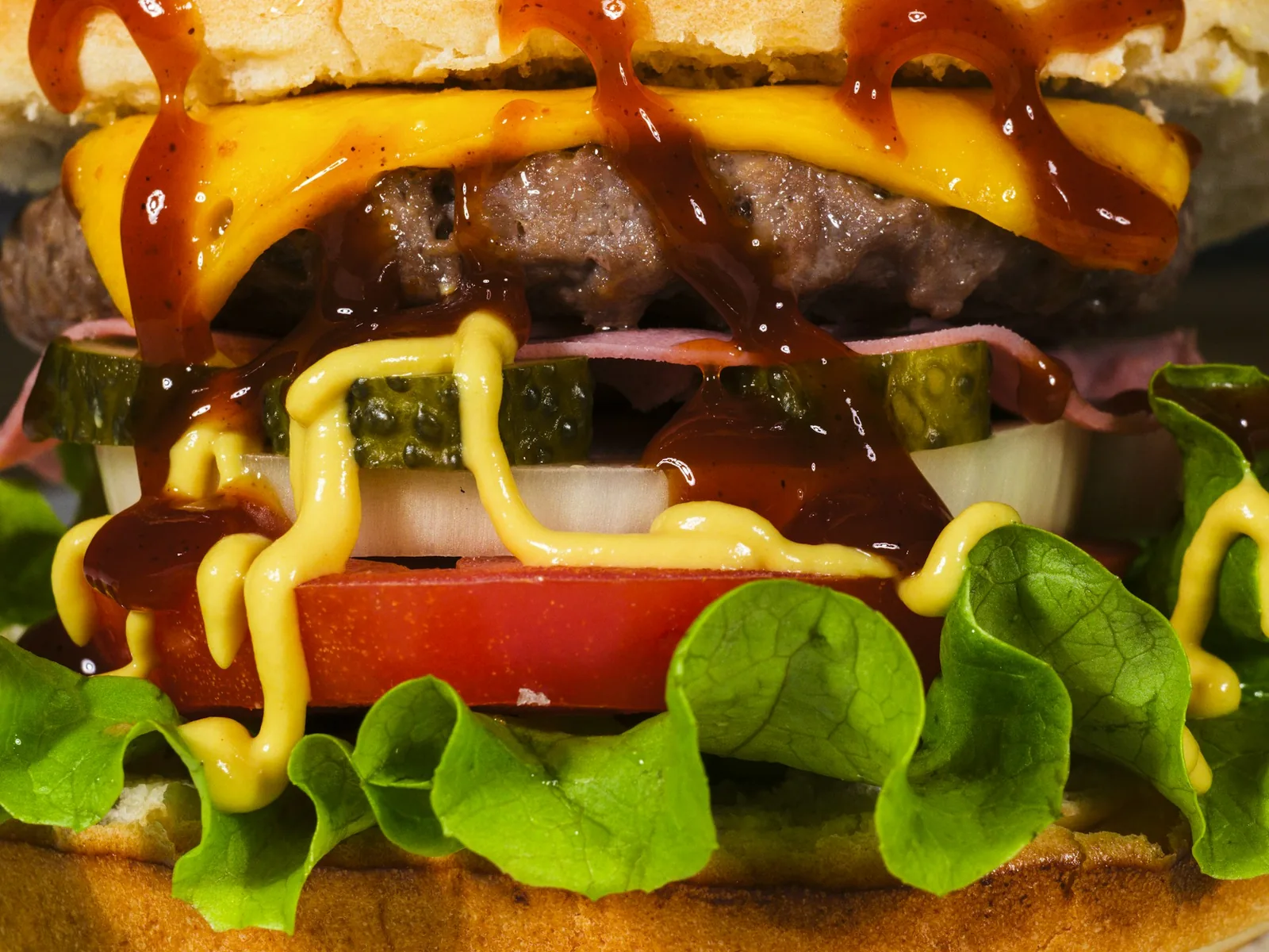 Cheese melting on a patty