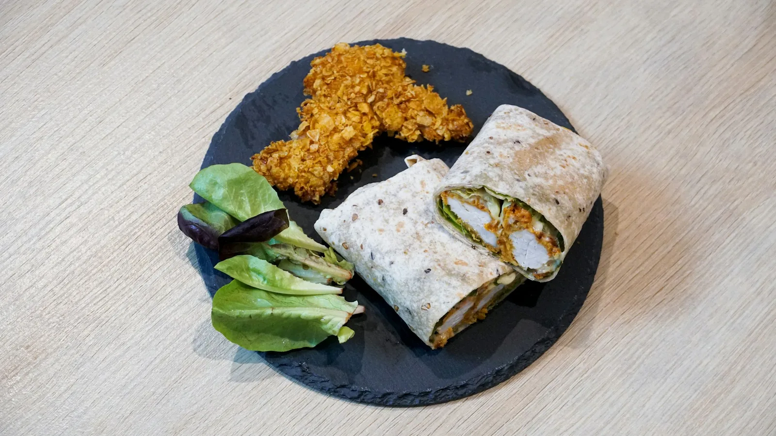 A rolled wrap