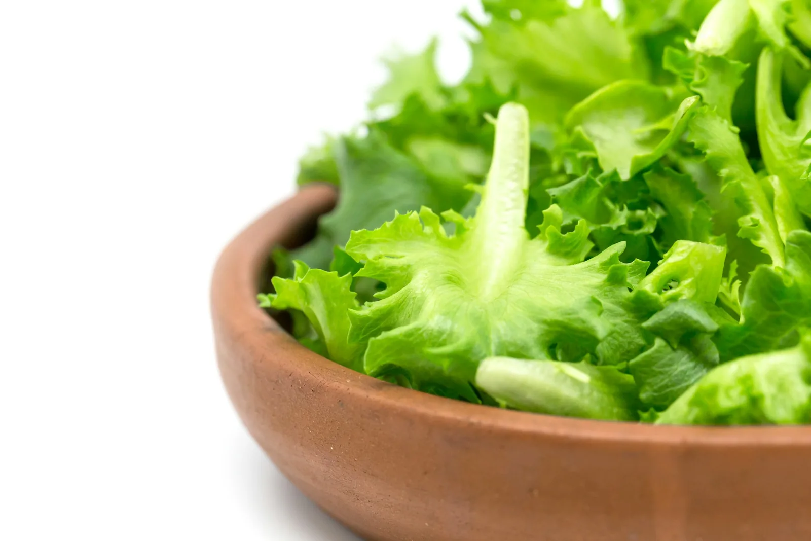 Shredded lettuce in a bowl