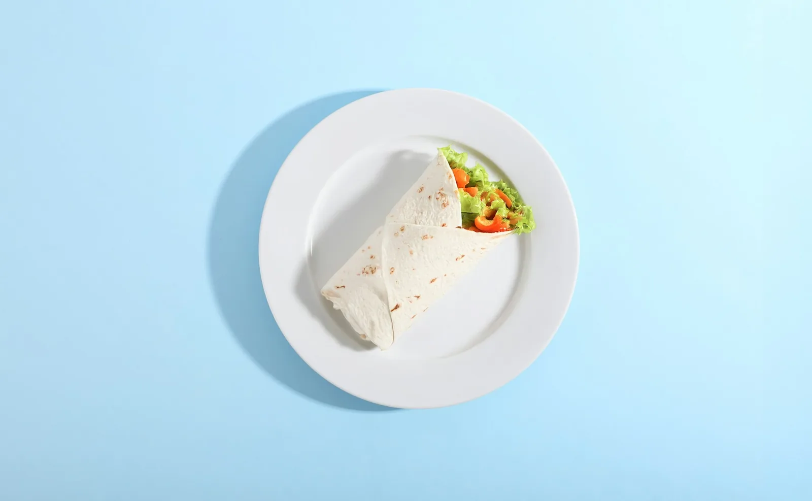 A wrap on a dark surface